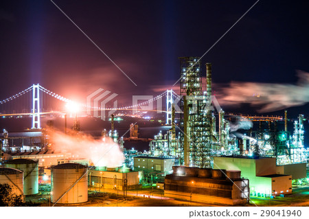 [北海道]室蘭市工廠夜景 29041940