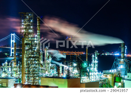 [Hokkaido] Muroran City, Factory Night View 29041957