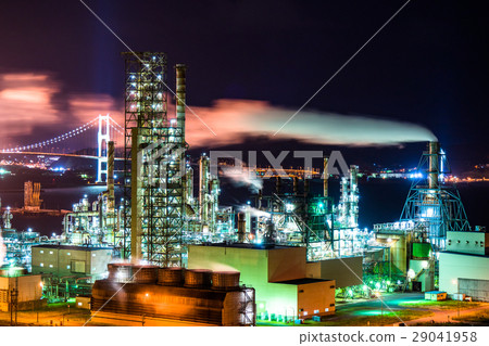 [Hokkaido] Muroran City, Factory Night View 29041958
