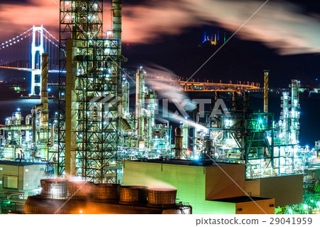 [Hokkaido] Muroran City, Factory Night View 29041959