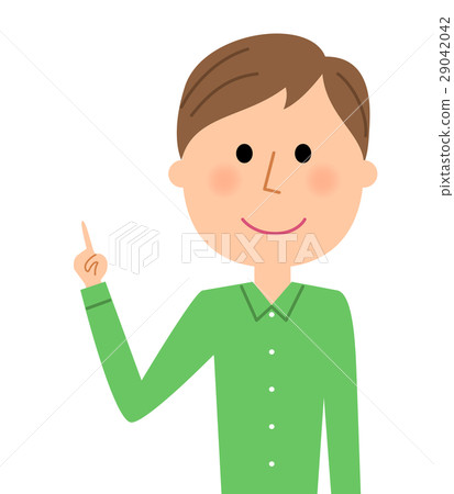 它指的是一個年輕人的手指 插圖素材 圖庫