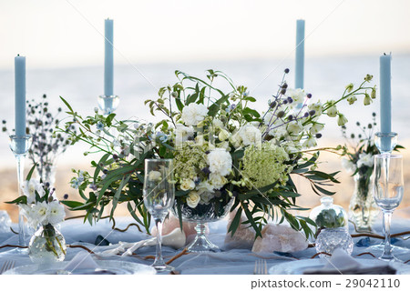 accessories at the wedding table. Close-up 29042110