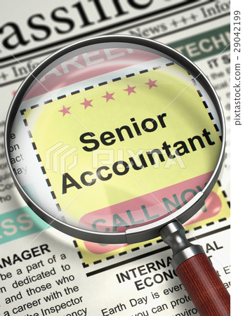 Senior Accountant Hiring Now. 3D. Senior Accountant Hiring Now. 3D. 29042199
