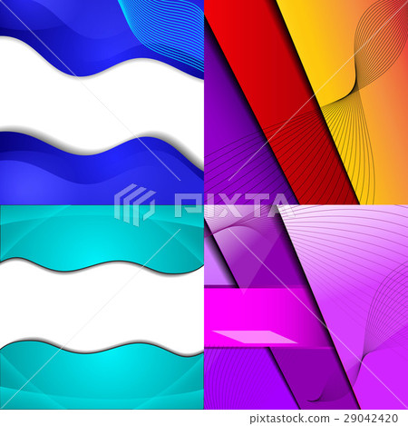 Collection of abstract multicolored backgrounds. E 29042420