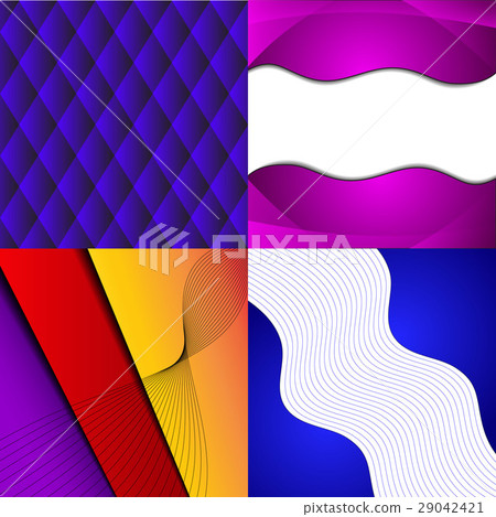 Collection of abstract multicolored backgrounds. E 29042421