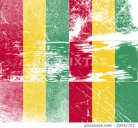 Set of six flags Guinea with old texture. Vector Set of six flags Guinea with old texture. Vector 29042703