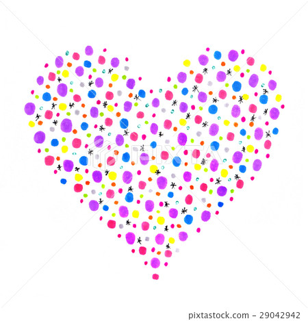 Heart with abstract color pattern Heart with abstract color pattern 29042942