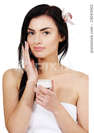 Woman with cream Woman with cream 29043002