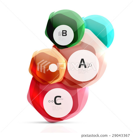 Abstract geometrical hexagon banner 29043367