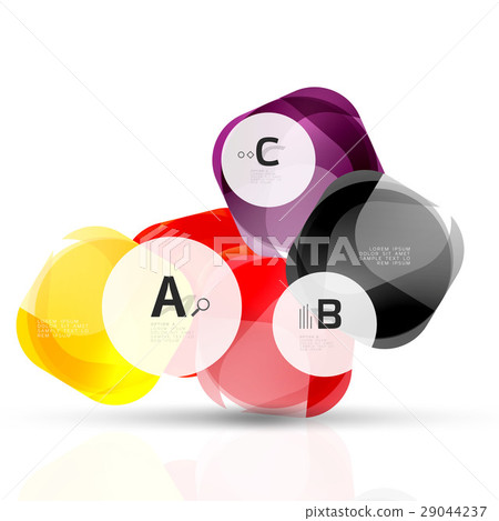 Vector glossy square elements Vector glossy square elements 29044237