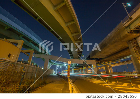 Morning gate junction at night Morning gate junction at night 29045656