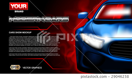 Digital vector blue new modern sport car 29046238