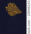 Vector Fox or Wolf Design Icon Logo Luxury Gold 29046243