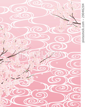 Cherry blossoms and running water Cherry blossoms and running water 29046284