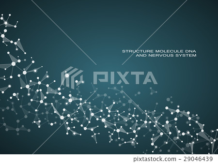 Molecule DNA and neurons vector. Molecular - Stock Illustration ...