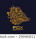 Vector Fox or Wolf Design Icon Logo Luxury Gold 29046811