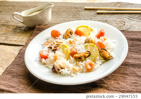 Basmati rice with seafood Basmati rice with seafood 29047155