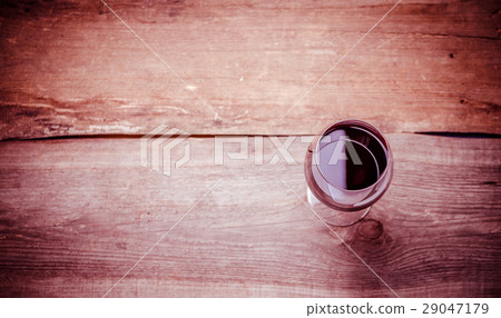 Red Wine In A Wine Glass. The Top View Red Wine In A Wine Glass. The Top View 29047179