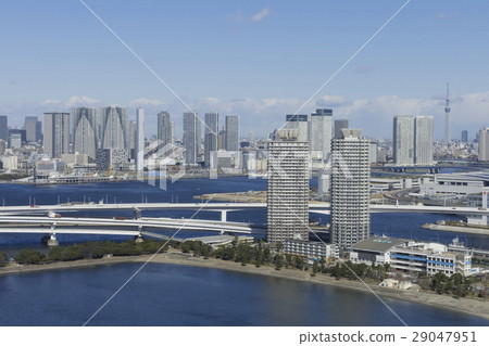 從Toyosu Harumi東京天空樹的東京時間間隔Omiba慾望 29047951