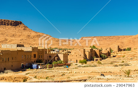 A village with traditional kasbah houses in Ziz A village with traditional kasbah houses in Ziz 29047963