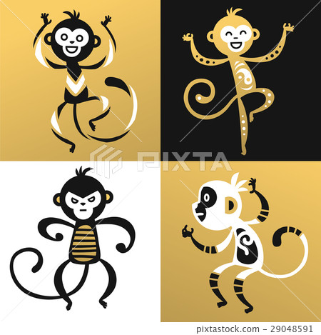 monkey vector illustration chinese style monkey vector illustration chinese style 29048591