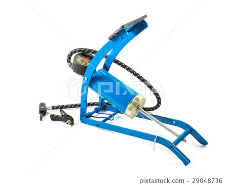 Foot pump for inflating object isolated on white Foot pump for inflating object isolated on white 29048736