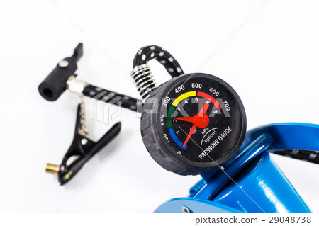 Foot pump for inflating object isolated on white Foot pump for inflating object isolated on white 29048738