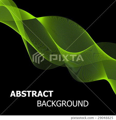 Abstract green line wave background 29048825