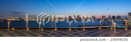 Harumi wharf and night view of Tokyo Panorama 29049036