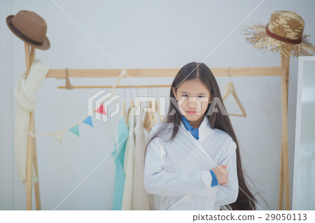 Beauty Asian teen girl trying on clothes 29050113