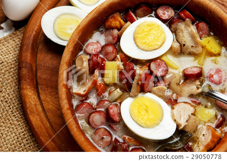 Traditional polish Easter soup Zurek  29050778