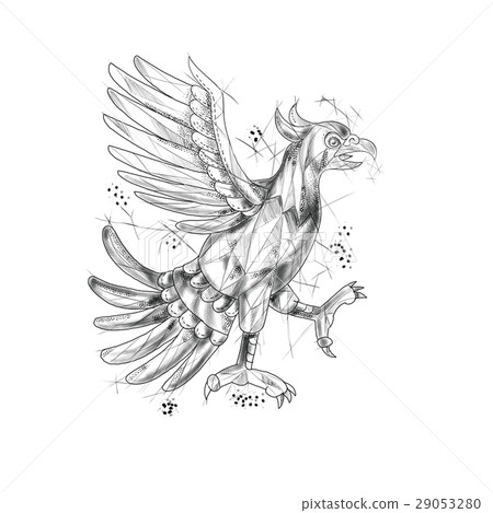 Cuauhtli Glifo Eagle Fighting Stance Tattoo 29053280