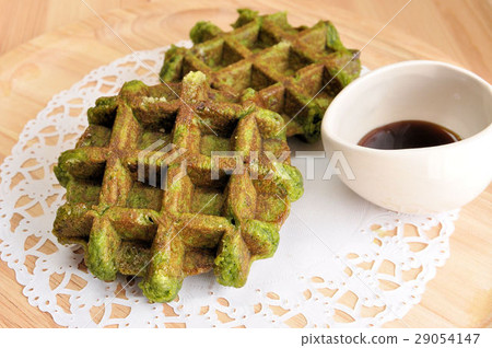Belgian waffle of green tea flavor 29054147
