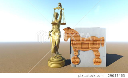 Trojan horse and computer. Law conception. 3d 29055463