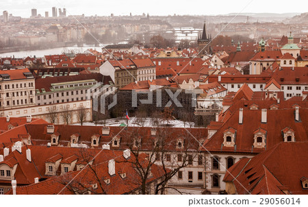 panoramic view at Prague red roofs panoramic view at Prague red roofs 29056014