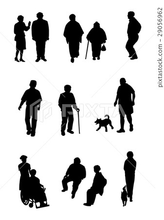 剪影人,老年人,人材料,人圖標,人 剪影人,老年人,人材料,人圖標,人 29056962