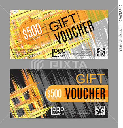 Vector gift voucher, card template 29058842