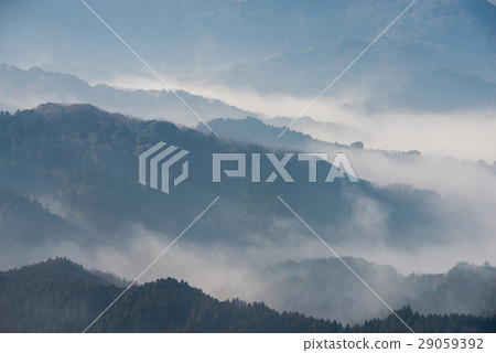 Kujyutani Early Morning Landscape (Kimitsu City, Chiba Prefecture Kano Mountain) Photographed in March, 2017 Kujyutani Early Morning Landscape (Kimitsu City, Chiba Prefecture Kano Mountain) Photographed in March, 2017 29059392