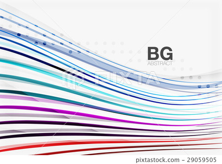 Thin lines wave abstract background 29059505