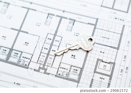 House drawing and key real estate image 29061572