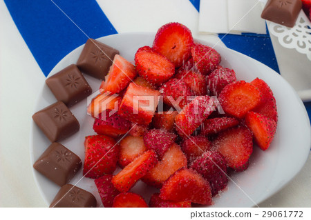 Strawberries on a white plate Strawberries on a white plate 29061772