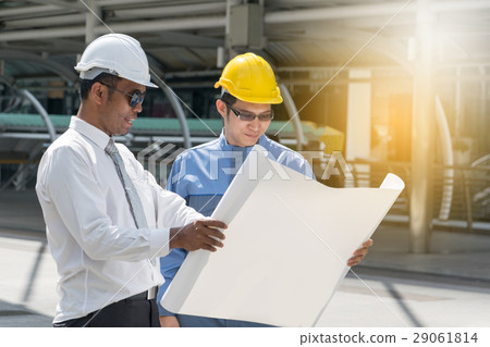 Engineer and Architect working at Construction Engineer and Architect working at Construction 29061814