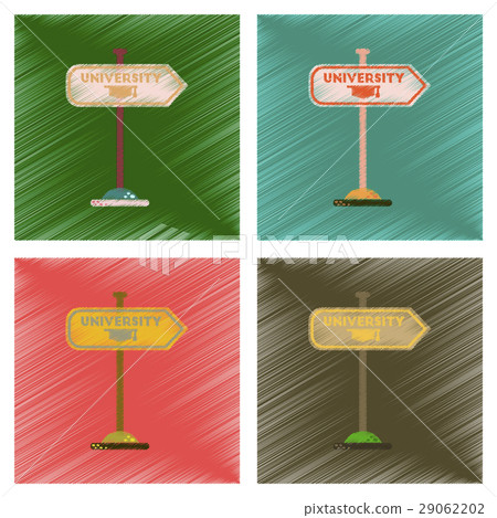 assembly flat shading style icons University sign assembly flat shading style icons University sign 29062202