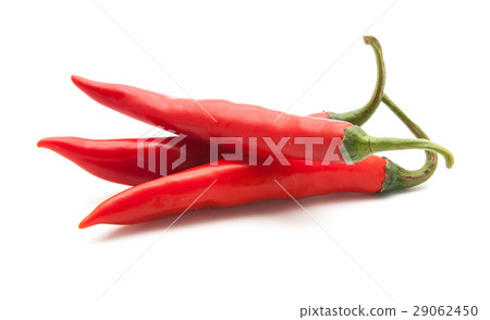 Red hot chili peppers isolated 29062450