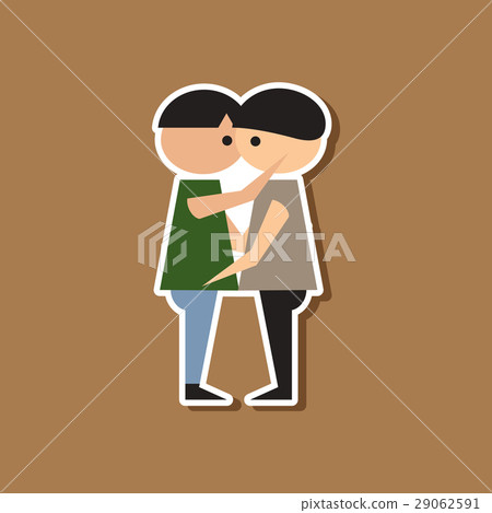 paper sticker on stylish background of homosexual paper sticker on stylish background of homosexual 29062591