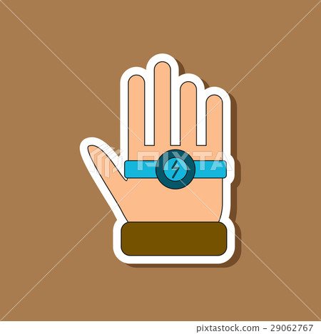 paper sticker on stylish background Kids toy 29062767