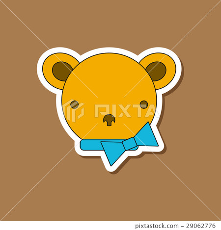 paper sticker on stylish background Kids toy bear paper sticker on stylish background Kids toy bear 29062776