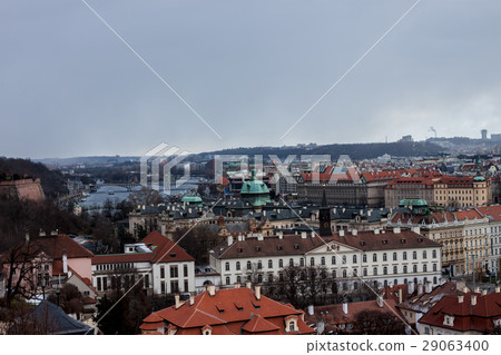 panoramic view at Prague red roofs panoramic view at Prague red roofs 29063400