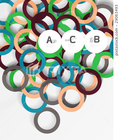 3d rings on grey. Geometrical modern abstract 3d rings on grey. Geometrical modern abstract 29063493