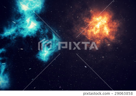Starry outer space background texture with nebula 29063858